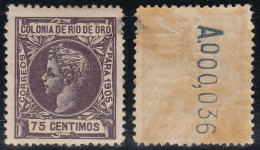 Rio De Oro Sueltos 1905 Edifil 10 * Mh - Goma Torcida - Rio De Oro