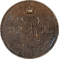 Royaume-Uni, Jeton, Bovril, Queen Victorias Diamond Jubilee, 1897, Cuivre, SUP - Andere & Zonder Classificatie