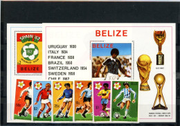 Belize 614-619, Block 45-46 Postfrisch Fußball #JL302 - Belice (1973-...)