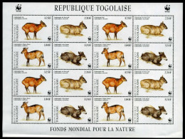 Togo KB 2456-2459 Postfrisch Wildtiere WWF #HX356 - Togo (1960-...)