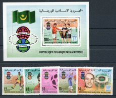 Mauretanien 615-619, Block 22 Postfrisch Fußball #JK956 - Mauretanien (1960-...)