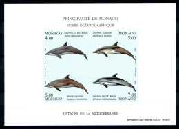 Monaco Block 54 U Postfrisch Ungezähnt Delphine Wale #IV190 - Otros & Sin Clasificación