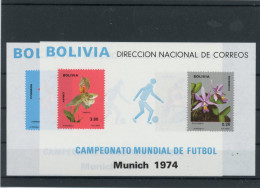 Bolivien Block 38-39 Postfrisch Fußball #HK862 - Bolivia