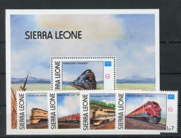 Sierra Leone 892-895, Block 46 Postfrisch Eisenbahn #HK869 - Sierra Leone (1961-...)