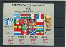 Paraguay Block 320 Postfrisch Fußball #JK880 - Paraguay