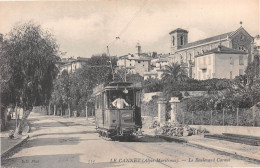 Le CANNET (Alpes-Maritimes) - Le Boulevard Carnot - Tramway - Ecrit 1937 (2 Scans) - Le Cannet