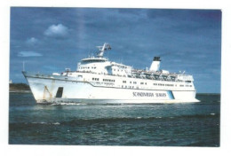 POSTCARD   SHIPPING  FERRY  SCANDIAVIAN SEAWAYS KING OF SCANDINAVIA PUBL BY SIMPLON - Traghetti