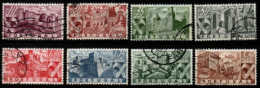 PORTUGAL  -   1946.  Y&T N° 675 à 682 Oblitérés.  Série Complète.  Châteaux - Usati