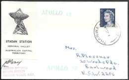 Space Cover 1969. "Apollo 12" Launch. Australia Orroral Tracking - Etats-Unis