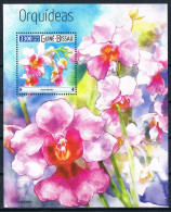 Bloc Sheet  Fleurs Orchidées Flowers Orchids  Neuf  MNH **   Guine Bissau 2015 - Orchideeën