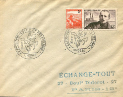 Exposition Philatélique Et Postale - Limoges Le 5 Novembre 1950 - Cachets Commémoratifs