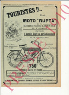 Publicité 1910 Moto Légère Rupta Motocyclette Ancienne Vintage 216CH22 - Reclame