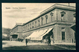 BK036 SPEZIA - LA SPEZIA - STAZIONE FERROVIARIA ANIMATA 1900 CIRCA STATION RAYLWAIS STATION - La Spezia