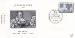 Belgique FDC 1985 2169 Journée Du Timbre Dag Van De Postzegel Graveur Jean De Bast Bruxelles Brussel - 1981-1990