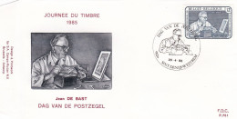 Belgique FDC 1985 2169 Journée Du Timbre Dag Van De Postzegel Graveur Jean De Bast Sint-Denijs-Westrem - 1981-1990