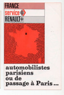 (automobiles RENAULT) 1968  Services Pour Parisiens Ou Visiteurs   (PPP47394) - Werbung