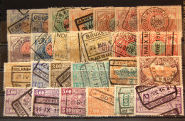 Belgique Belgium - Accumulation Of 26 Railroad Stamps Used - Autres & Non Classés