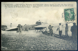 Cpa  Aviation Aviateur Prevost Sur Monoplan Deperdussin En Plein Vol Concours Militaire Reims     STEP167 - Flieger