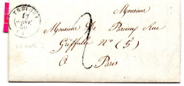 Ain - LAC (13/01/1850) Non Affr - Tàd Type 15 Trévoux (1ère Date Du Tàd Type 15?) - 1849-1876: Période Classique