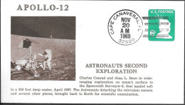 US Space Cover 1969. "Apollo 12" EVA-2 On The Moon - Stati Uniti