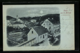 Mondschein-AK St. Michael /Obersteiermarkt, Gasthaus Und Kolonialwarenhandlung Hans Stölzle  - Other & Unclassified