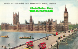 R455398 Houses Of Parliament And Westminster Bridge. London. G. 5708. Valesque. - Andere & Zonder Classificatie