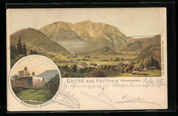 Lithographie Puchberg, Schlossruine Mit Blick In Tal  - Other & Unclassified