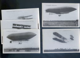 Lot De 5 Cpa Aviation Aviateur Wright , Delagrange  Dirigeable République Malécot     STEP167 - Airmen, Fliers