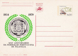 PORTUGAL - BILHETE POSTAL - INTEIRE STATIONERY-XXV ANIVERSARIO DA F.PORTUGUESA DE FILATELIA - Postal Stationery