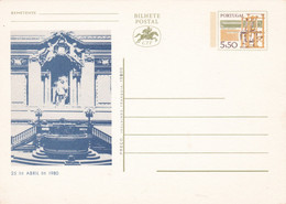 PORTUGAL - BILHETE POSTAL - INTEIRE STATIONERY-25 DE ABRIL DE 1980 - Ganzsachen