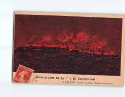 CARCASSONNE : La Cité En Feu - état ( Partiellement Décollée ) - Carcassonne