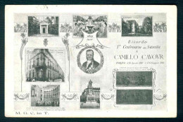 BK043  RICORDO 1° CENTENARIO DELLA NASCITA DI CAMILLO CAVOUR 1910 - Personajes