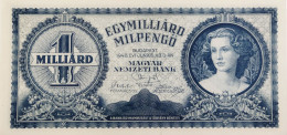 HUNGARY 1 MILIARD MILPENGO 1946 PICK 131 UNC RARE - Hongarije