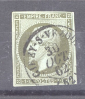 France  :  Yv  11  (o)  Càd Cirey S. Vezoul  30 Oct 62, Oblitération Rare - 1853-1860 Napoléon III