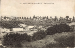 CPA Montreuil Sous Bois Seine Saint Denis, Der Friedhof - Autres & Non Classés