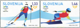 665903 MNH ESLOVENIA 2022 24 JUEGOS OLÍMPICOS DE INVIERNO - BEIJING 2022 - Slovénie