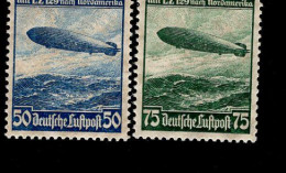 Deutsches Reich 606 - 607 Luftschiff Hindenburg Mint Without Gum (*) - Ongebruikt