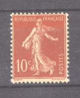 France  :  Yv  135  *   Type I - 1906-38 Semeuse Con Cameo