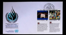 CL, FDC, Premier Jour, United Nations, New York, Nov. 17.1989, Human Rights Series, Article Premier, Article 2 - Cartas & Documentos