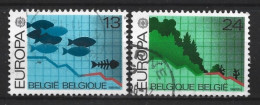 Belgie 1986 Bescherming Natuur En Leefmilieu OCB 2211/2212(0) - Usados