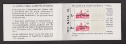 AFRIQUE DU SUD   Y & T CARNET HOTEL DE VILLE DURBAN SURCHARGE INONDATIONS NATAL 1987 NEUF - Postzegelboekjes