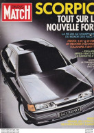 Supplément De Paris Match Ford Nouvelle Scorpio, RS 200,Fiesta 3,8L, - Automobili