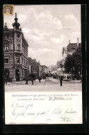 AK St. Pölten /N.-Ö., Kremsergasse Mit Café Bahnhof, Poststation, Hotel Kaiserin Von Oesterreich  - Andere & Zonder Classificatie