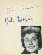 Autogrammkarte Schauspielerin Eva Andres, Portrait, Autogramm, Jochen Brockmann - Actors