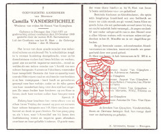 DP Camilla Vanderstichele ° Drongen Gent 1871 † 1949 X Ernest Van Gyseghem // Bogaert De Vreese Bijtebier De Vos Bauts - Devotieprenten