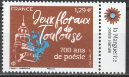 2024 - Y/T 5xxx - "JEUX FLORAUX DE TOULOUSE – 700 ANS DE POÉSIE" - BDF ISSU FEUILLET 1,29 € - NEUF ** MNH - Ungebraucht