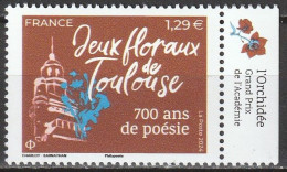 2024 - Y/T 5xxx - "JEUX FLORAUX DE TOULOUSE – 700 ANS DE POÉSIE" - BDF ISSU FEUILLET 1,29 € - NEUF ** MNH - Ongebruikt