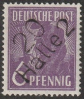 SBZ- Bezirkshand- Stempel, 1948, Mi. Nr. 167, 6 Pfg. Pflanzer, Bezirk 20 (OPD Halle 2)  **/MNH - Autres & Non Classés