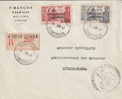 CAMEROUN - Lettre Recommandée De N'kog-samba Le 14/06/1941 Avec Timbres N°247/8 "Ambulance Laquintinie" - Brieven En Documenten