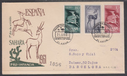 Sahara Sobres 1º Día 1961 Edifil 190/2 - Spanische Sahara